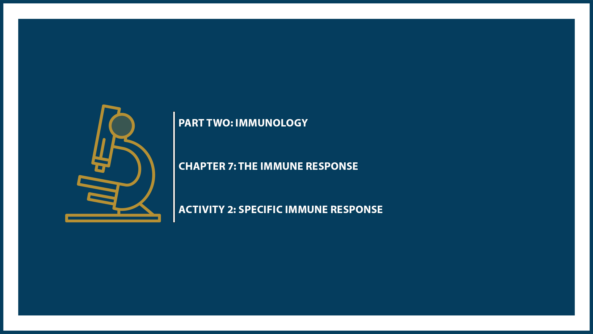 Unit Two: Chapter 7 - Document 2: Specific immune response